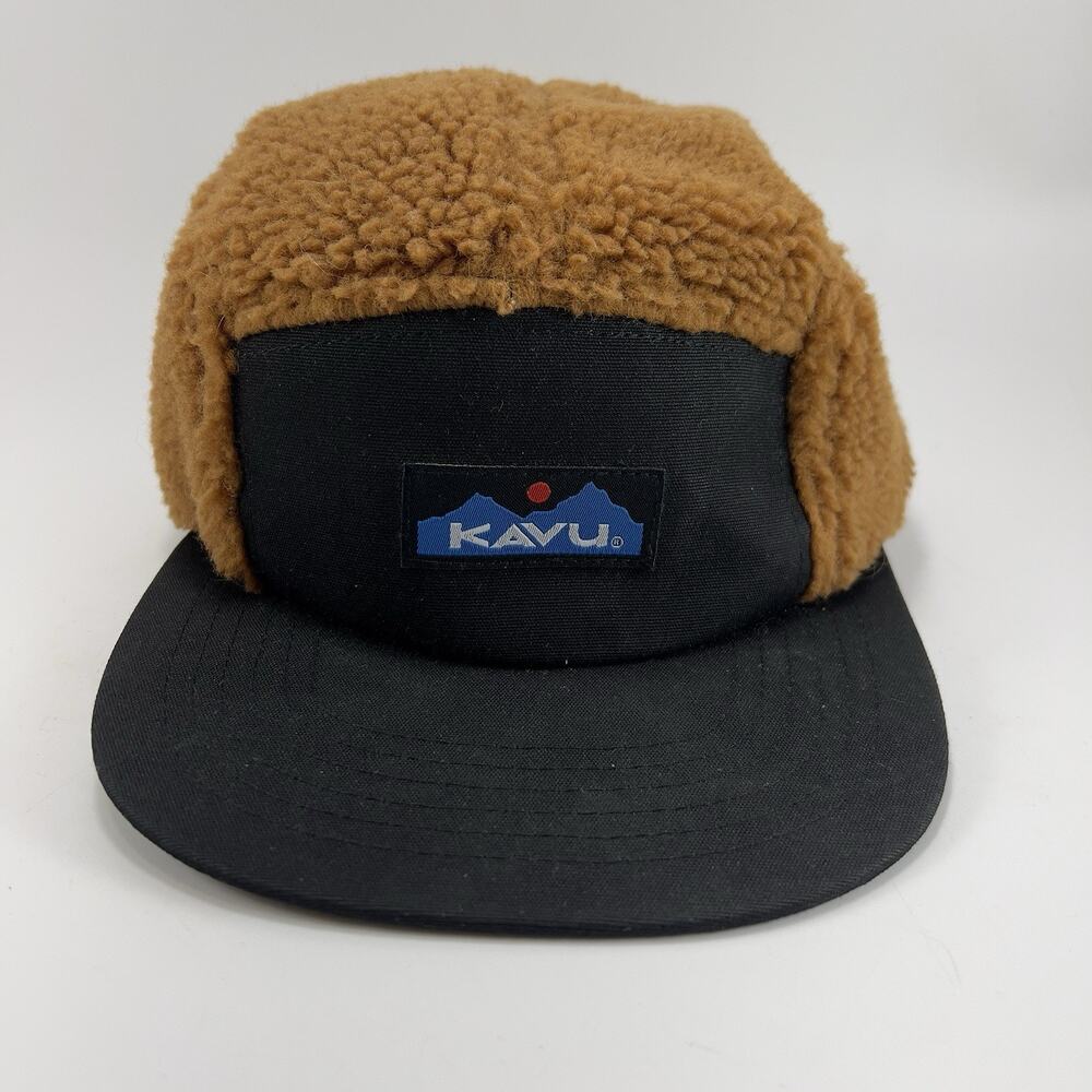 Kavu Sherpa Trapper Style Hat Brown Teddy Adjustable Strapback Cap